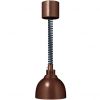 Лампа-мармит подвесная, абажур D241мм античная медь, шнур регулируемый черный, лампа прозрачная без покрытия
