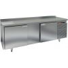 Cтол холодильный для кег, L2.28м, борт H50мм, 2 двери глухие, ножки, 660л, +2/+10С, нерж.сталь, дин.охл., агрегат правый, 4 кеги