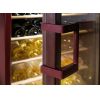 Шкаф холодильный д/вина, 120бут., 1 дверь стекло, 9 полок, 1 подставка, ножки, +5/+18с, дин.охл., бордовый