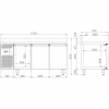 Стол холодильный STUDIO 54 DAIQUIRI 0/+8C GN 1720X700 SPLASHBACK+TROPIC VERSION