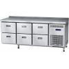 Стол холодильный ABAT СХС-70-02 (ящики 1/2, ящики 1/2, ящики 1/2) с бортом
