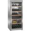 Шкаф холодильный для вина, 201бут., 1 дверь стекло, 5 полок, ножки, +5/+20С, дин.охл., нерж.сталь, 1 температурная зона