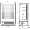 Горка холодильная ПОЛЮС FC20-07 VM 1,3-2 0430 (CARBOMA CUBE 1930/710 ВХСп-1,3 INOX)+4хКомплект подсветки 1 ряда полок 1,3, LED