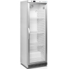 Шкаф холодильный,  374л, 1 дверь стекло, 4 полки, ножки+колеса, +2/+10С, дин.охл., нерж.сталь, R600a, LED