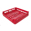 Корзина посудомоечная для подносов, 500х500мм, пластик красный, вместимость 5 подносов 530х325мм