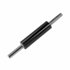 Скалка с ручками L 20см w 5,5см, бук, нерж.сталь, антиприг. покрытие, черный, металлич.