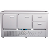 Стол холодильный ABAT СХС-70Н-02 (дверь, дверь, ящики 1/2) с бортом