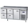 Стол холодильный ABAT СХС-60-02 (дверь, ящики 1/2, ящики 1/2) с бортом