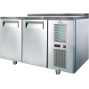 Стол холодильный, L1.20м, борт H60мм, 2 двери глухие, ножки, -2/+10С, серый, дин.охл., агрегат справа, R290, стол.нерж.