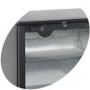 Стол холодильный д/напитков, 328л, 3 двери стекло распашные, 6 полок 395х330мм, ножки, +2/+10с, чёрный, стат.охл.+вентилятор, R134A, подсветка