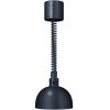 Лампа-мармит подвесная, абажур D279мм черный, шнур регулируемый черный, лампа прозрачная без покрытия