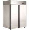 Шкаф холодильный, 1000л, 2 двери глухие, 8 полок, ножки, -2/+10С, дин.охл., нерж.сталь, агрегат модульный кассетный, LED