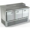 Стол холодильный для пиццы, GN1/1, L1.49м, 3 двери глухие, ножки, +2/+10С, нерж.сталь, дин.охл., агрегат нижний, короб 7GN1/3