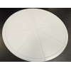 Доска разделочная D 33см для пиццы с выемками на 8 кусков, пластик белый