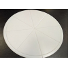 Доска разделочная D 45см h 1,2см для пиццы с выемками на 8 кусков, пластик белый