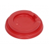 Крышка для стакана 300-500мл D 90мм пластик красный с носиком