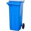 Контейнер для мусора L 55 см w 48см h 96см,120л с педалью на колесах, пластик синий