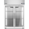 Шкаф холодильный, GN2/1, 1400л, 2 двери стекло, 6 полок, ножки, -2/+8С, дин.охл., нерж.сталь, подсветка, Master