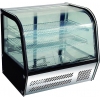 Витрина холодильная настольная, горизонтальная, L0.87м, 2 полки, +3/+8С, черная, стекло фронтальное гнутое