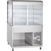 Прилавок-витрина холодильный напольный, L1.12м, +5/+15С, кашир. дуб, поверхность холодильная, стенд полузакрытый без двери, направляющие
