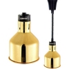 Лампа-мармит подвесная, абажур D175мм золотой, шнур регулируемый черный