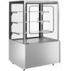 Витрина холодильная напольная, вертикальная, для самообслуживания, L0.98м, 3 полки, +1/+10С, дин.охл., нерж.сталь, фронт открытый, R290