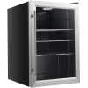Шкаф холодильный,   62л, 1 дверь стекло, 3 полки, +1/+10С, стат.охл., черный+нерж.сталь, R600a, механ.терморегулятор