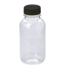 Бутылка 0,3л широкое горло с черной крышкой ПЭТ прозрачный