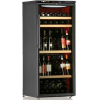 Шкаф холодильный для вина,  98бут., 1 дверь стекло, 7 полок, ножки, +4/+18С, стат. охл., черный