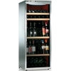 Шкаф холодильный для вина,  98бут., 1 дверь стекло, 7 полок, ножки, +4/+18С, стат. охл., нерж.сталь
