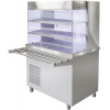 Прилавок-витрина холодильный напольный, L1.50м, +5/+10С, нерж.сталь, поверхность холодильная, стенд закрытый, направляющие