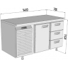 Стол холодильный Финист СХС-700-1/3 (1400х700х850) агрегат слева