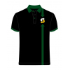 Рубашка ПОЛО р-р XL (52) короткие рукава черная с зеленой стрелкой