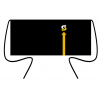Фартук без нагрудника с лого "S" черный с желтой стрелкой Сайнтекс Фартук без нагрудника S черн