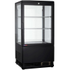 Витрина холодильная настольная, вертикальная, L0.43м, 2 полки, 0/+12С, дин.охл., черная, 4-х стороннее остекление, LED