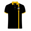 Рубашка ПОЛО р-р L (50) короткие рукава черная с желтой стрелкой