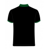 Рубашка ПОЛО р-р L (50) короткие рукава черная с зеленой стрелкой