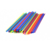 Трубочки для напитков в индивидуальной полиэтиленовой упаковке прямые D 7мм L 240мм пластик цветные