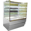 Витрина холодильная напольная Технобалт Вена-Горка Куб 0,90 холодильная отдельностоящая, с панелями металлик-хром (серебристый), с ночной шторкой