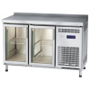 Стол холодильный ABAT СХС-60-01 (дверь-стекло, дверь-стекло) с бортом