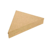 Коробка для пиццы треугольная 220х220х200X40мм картон белый/крафт
