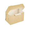 Коробка для кондитерских изделий с окном 160х100х100 мм бумага крафт