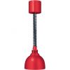 Лампа-мармит подвесная, абажур D241мм красный, шнур регулируемый черный, лампа прозрачная без покрытия