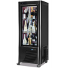 Шкаф холодильный для вина,  90бут., 1 дверь стекло, 3 полки, колеса, +4/+15С, дин.охл., черный
